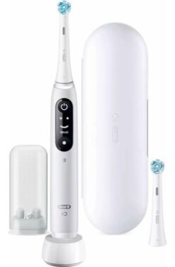 Oral-B iO Series 6 White Alabaster / Elektrický zubní kartáček / magnetické iO / 5 režimů / AI / OLED (445234)