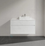 VILLEROY & BOCH - Collaro Umyvadlová skříňka, 1000x548x500 mm, 2 zásuvky, Glossy White C01500DH