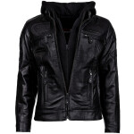 Dámská Kožená Bunda MC Collection LH3 AllBlack Brixton Černá Velikost: 5XL