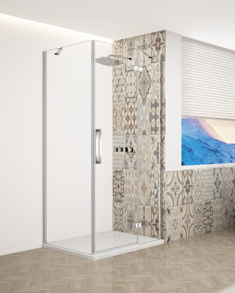 GELCO - TRINITY CHROM obdélníkový kout 800x1000 pravý, čiré sklo, GT5610-80CR-CH GT5610-80CR-CH