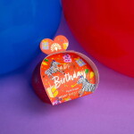The English Soap Company Sada mini mýdel Happy Birthday – 3 × 20 g, červená barva, papír
