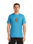 Pánské merino triko s krátkým rukávem ICEBREAKER Mens 150 Tech Lite SS Tee Bear Catch, Arctic velikost: M