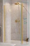 BESCO - Boční otočný panel ECO-N GOLD - Pevná stěna - 30 BCEXON30GC
