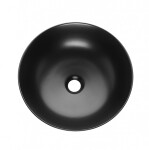 INVENA - Umyvadlo na desku DOKOS 39,5 cm, černá pololesk CE-19-005-C