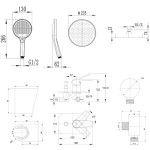 Kielle - Harmonia Sprchový set s baterií pod omítku, pro 2 spotřebiče, s příslušenstvím EcoSpare a tělesem, chrom 20623SP110