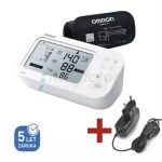 OMRON M6 Comfort AFib bílá / Digitální tonometr se síťovým zdrojem (8595145035229)
