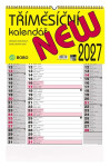 Nástěnný kalendář 2027 tříměsíční NEW