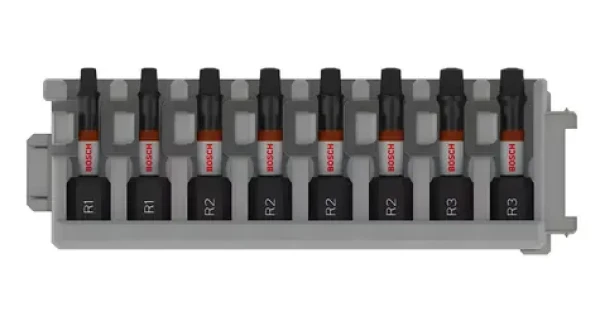 BOSCH 8dílná sada prodloužených bitů PRO Impact SQ / R1×2, R2×4, R3×2 / délka 55 mm / šestihran 1/4" (2608521U58)