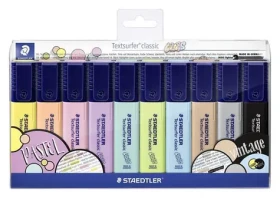 Staedtler Textsurfer Classic pastel / Zvýrazňovač / sada 10 ks / mix pastelových barev / šíře stopy 1–5 mm (364 CWP10)