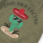 Tričko chlapecké s krátkým rukávem, Minoti, CACTUS 1, khaki - 56/62 | 0-3m