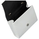 Módní dámská plesová kabelka Elvina, bílá croco