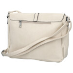 Trendy dámská koženková crossbody kabelka Relinda, krémová