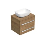 Koupelnová skříňka s krycí deskou SAT Cube Way 60x47,5x46 cm dub Hickory CUBE461603DH45 CUBE461603DH45