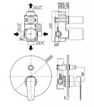 PAFFONI - Sly Sprchová baterie pod omítku s přepínačem a tělesem, chrom SY015CR