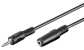 Goobay 50431 prodlužovací audio kabel 3,5mm jack černá 2 m / Audio kabel / Prodlužovací / 3-pin (50431)