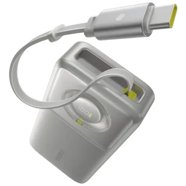 Baseus Free2Pull 20000mAh 65W s kabelem USB-C šedá / Powerbanka / 2xUSB-C (P10073700843-00)
