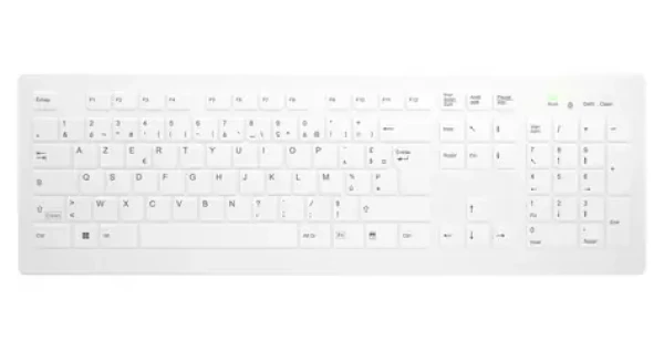 Contour ACTIVE KEY AK-C8112 Wireless bílá / Klávesnice bezdrátová / Hygienická / AZERTY / 105 kláves / 2.4 GHz / 4x AAA (AK-C8112-FU1-W/FR)
