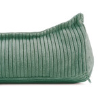 PLUSH NEST PLUSH NEST Podlahový puf čtvercový Prémiový manšestr 60 × 60 cm zelený