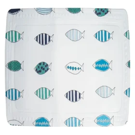 Spirella SANTORINI protiskluzová podložka do sprchy motiv rybičky / PVC / 55 x 55 cm (7610583192486)