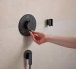 HANSGROHE - Ecostat Comfort S Termostatická baterie pod omítku, pro 2 spotřebiče, kartáčovaný černý chrom 33715340