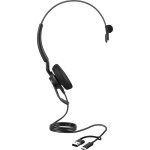 Jabra Engage 40 Headset otevřená (On Ear) kabelová mono černá Redukce šumu mikrofonu, Potlačení hluku headset, monofonní, regulace hlasitosti, Vypnutí zvuku