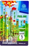 ASTRA Psací souprava Pixel One / Sada 5 ks / pravítko, guma, ořezávátko, 2× tužka HB (411024902)