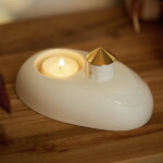 Räder Porcelánový svícen House, bílá barva, porcelán