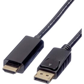 Roline DisplayPort kabel Konektor DisplayPort, Zástrčka HDMI-A 3.00 m černá 11.04.5787 stíněný Kabel DisplayPort