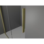 MEXEN/S - Velar L sprchový kout, posuvné dveře 120 x 90, transparent, zlato kartáčovaná 871-120-090-03-55