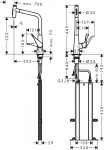 HANSGROHE - M71 Dřezová baterie M7117-H320 s výsuvnou sprškou, sBOX, vzhled nerezu 73816800