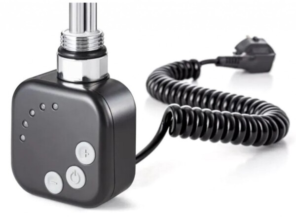 OLSEN SPA - Topná tyč BURGH s termostatem a časovačem - Barva topné tyče - Černá, Typ připojení - Kroucený kabel, Výkon topné tyče - 800 W RDOHT280014