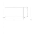 SAPHO - SKARA deska Rockstone 91,2x12x46cm, bílá mat CG026-0101