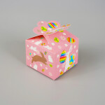 Cake star Velikonoční krabička růžová 10x10x7,5cm