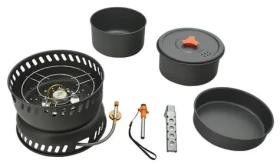 Cattara TREK sada nádobí s vařičem / Sada nádobí / 9 dílů / propan-butan / 4000 W / 1,15 kg (13610)