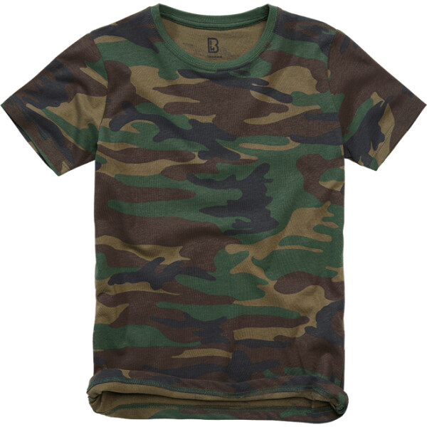 Brandit Tričko dětské Kids T-Shirt woodland 134/140