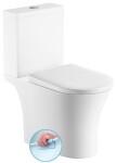 AQUALINE - VITO WC kombi, Rimless, spodní/zadní odpad, bílá PB105WR