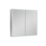 Zrcadlová skříňka s osvětlením SAT 60x60 cm kov hliník SATZGALED6060AL SATZGALED6060AL