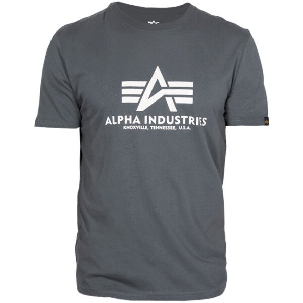 Alpha Industries Tričko Basic T-Shirt greyblack L