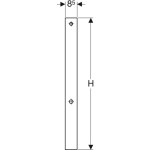 GEBERIT - Příslušenství Přestavbová sada pro WC sedátka AquaClean, pro Monolith 101 cm, kartáčovaný hliník 131.102.TA.1