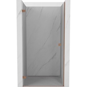 MEXEN/S - Lunar-B sprchové dveře křídlové levé 90, transparent, měď kartáčovaná 832-090-000-65-00-L