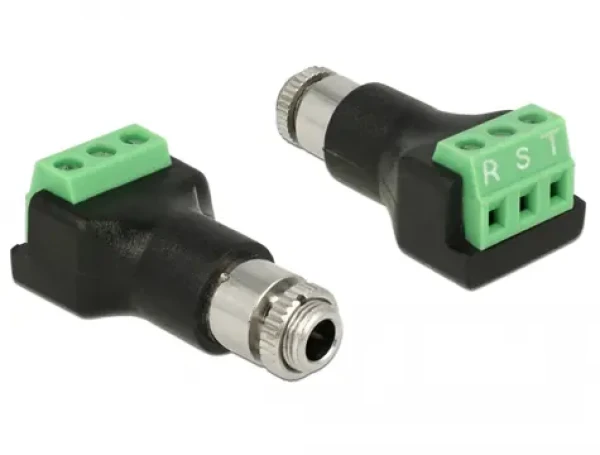 Delock Svorkovnice 3 pin stereo jack samice 3.5 mm pro instalaci (65878-D)