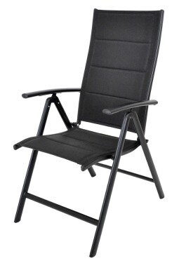 Rojaplast ZWC-235 zahradní polohovací křeslo hliníkové - černá