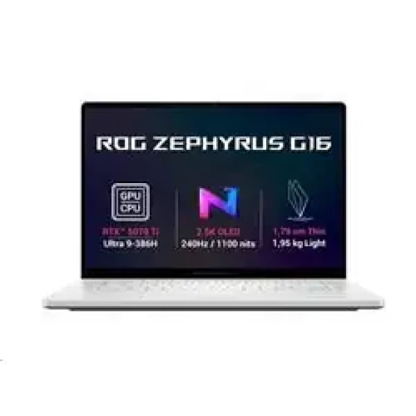 ASUS ROG Zephyrus G16 bílá / Herní notebook / 16" OLED 2560x1600 / Intel Core Ultra 9 386H 2,1 GHz / 32GB / 1TB SSD (GU606AR-TB011WZ)