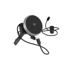 Epico UltraDrive Qi2 Alu Mag+ ED70 černá / Bezdrátová nabíječka a držák do auta / 15W (9915111300064)