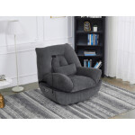 Polohovací křeslo, elektrické zabudované ovládání, šedá, látka, TV-7089 GREY2