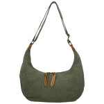Trendy textilní dámská kabelka na rameno Ester, zelená