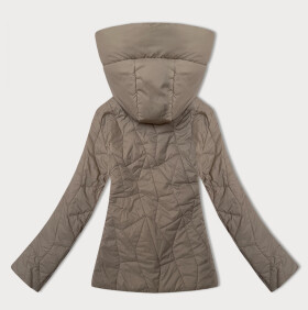 Tenká béžová dámská prošívaná bunda s kapucí J Style (16M9250-62) odstíny béžové L (40)