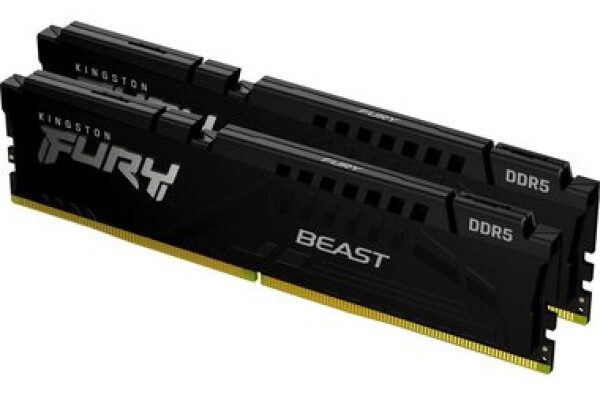 Kingston Fury Beast Black 32GB (2x 16GB) DDR5 6400MHz / CL32 / DIMM / On-Die ECC / EXPO / 1.4V (KF564C32BBEK2-32)