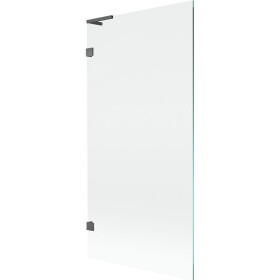 MEXEN/S - Lunar L vanová zástěna FIX 90 x 150, transparent, grafit kartáčovaná 897L-090-000-66-00