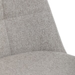 Židle jídelní, krémová látka, 360° otočný mechanismus, černý matný lak, kovové nohy